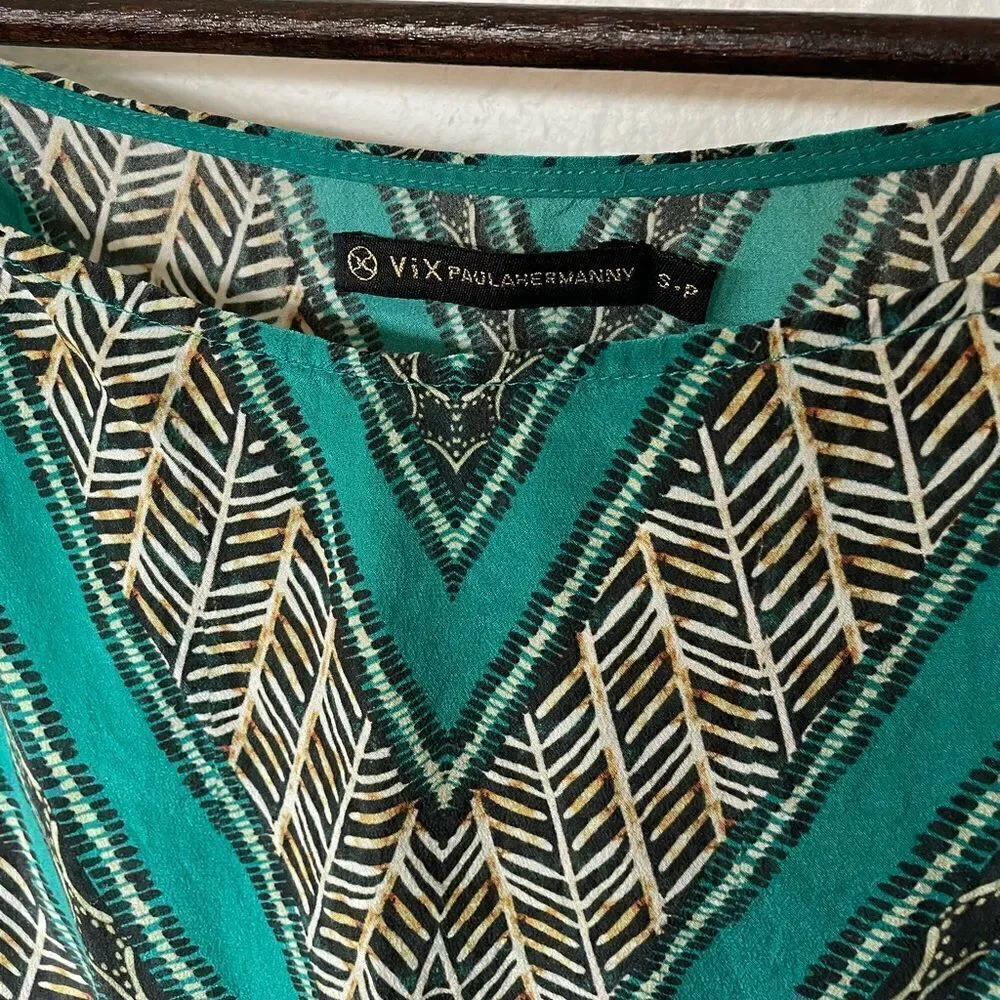Turquoise Printed cover up - Picture 4 of 4